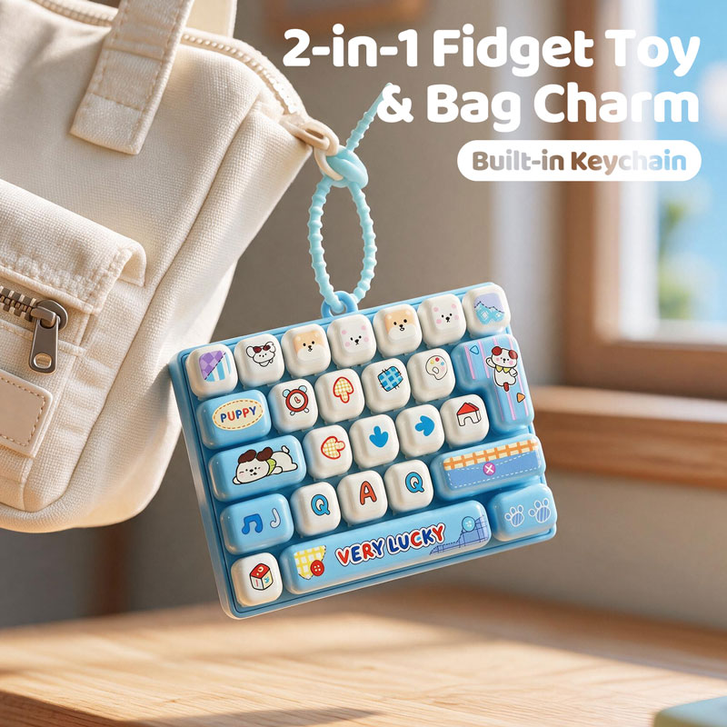 Cute Mini Keyboard Fidget Toy  - Electronics Gadgets Bag review and price