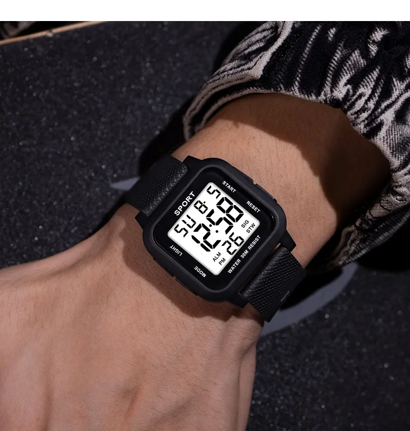 Black Sports Watch Men's Digit - Digital Alarm Clock review and price