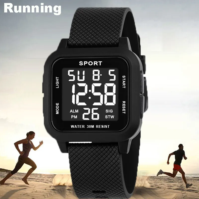 Black Sports Watch Men's Digit - Digital Alarm Clock review and price