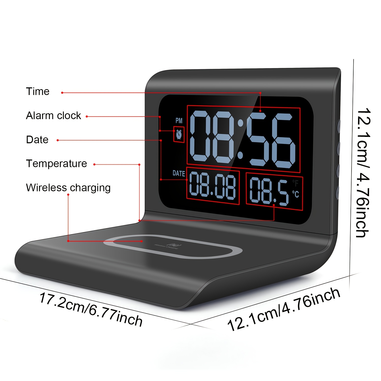 3-In-1 Wireless Fast Charging  - Digital Alarm Clock review and price