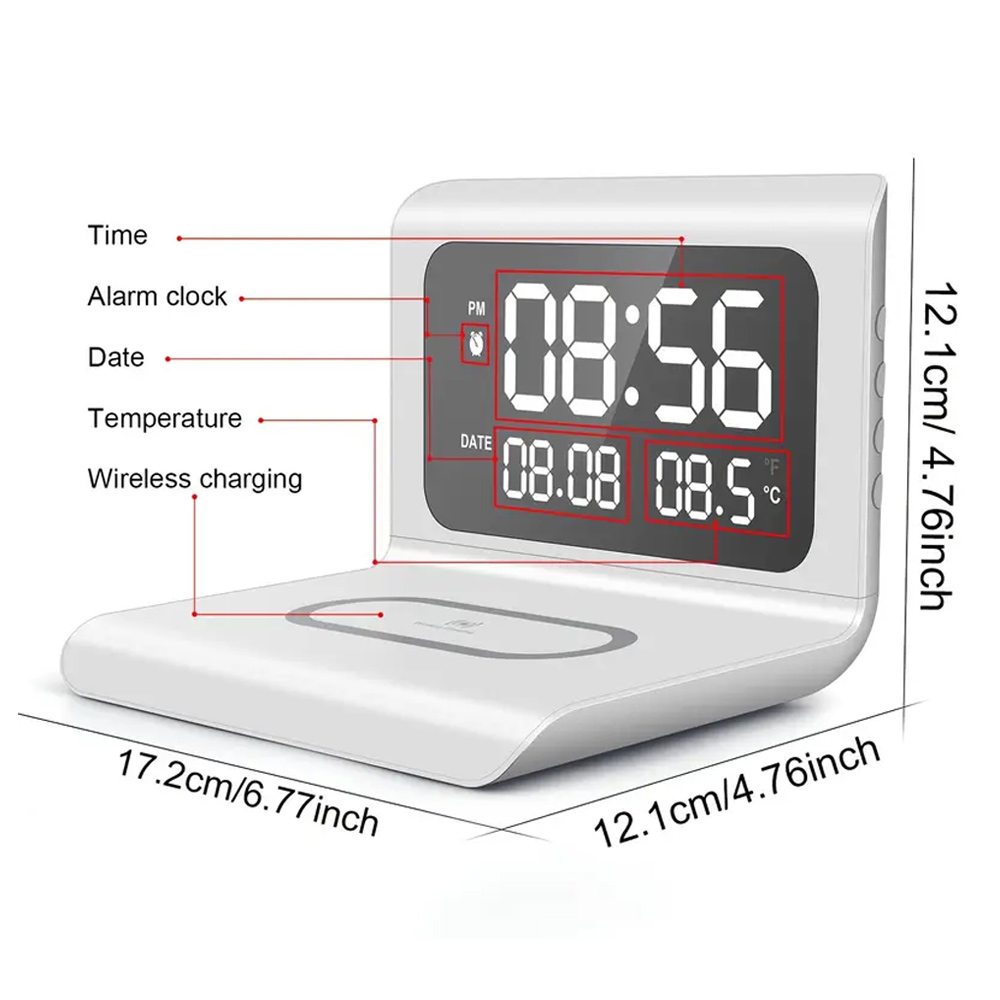 Fast Wireless Charger Pad Stan - Digital Alarm Clock review and price