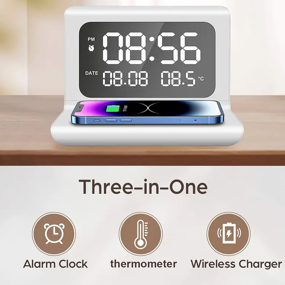 Fast Wireless Charger Pad Stan - Digital Alarm Clock review and price